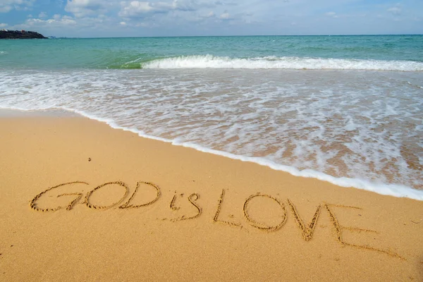 Tanrı Deniz Kıyısındaki Aşktır Kavramsal Doğa Sahnesi — Stok fotoğraf