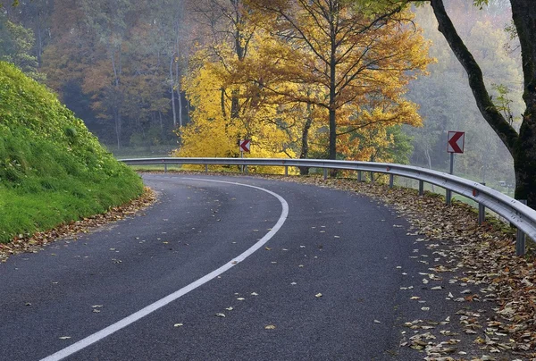 Strada di campagna in autunno — Foto Stock