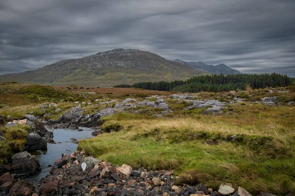 Lehanagh Lough Valley Connemara Galway Ireland 아일랜드식 기억하라 바람부는 — 스톡 사진