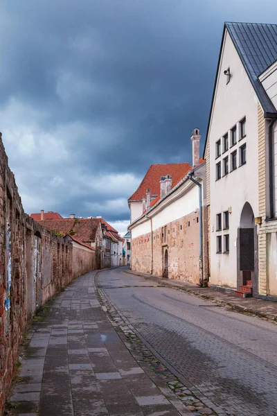 Vilnius Oude Stad Ignoto Straat Een September Tekenen Van Herfst — Stockfoto