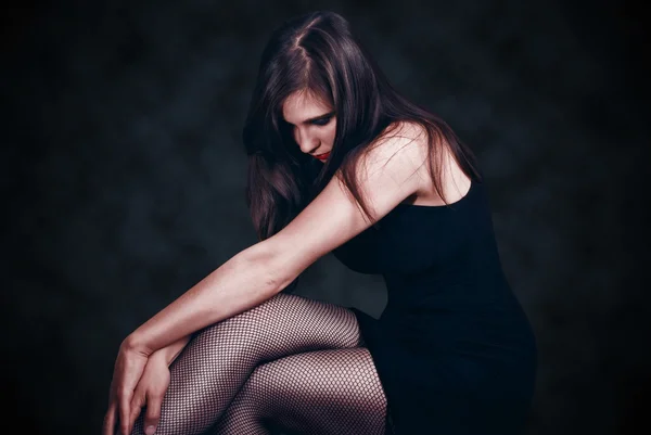 Mulher bonita em meia-calça — Fotografia de Stock