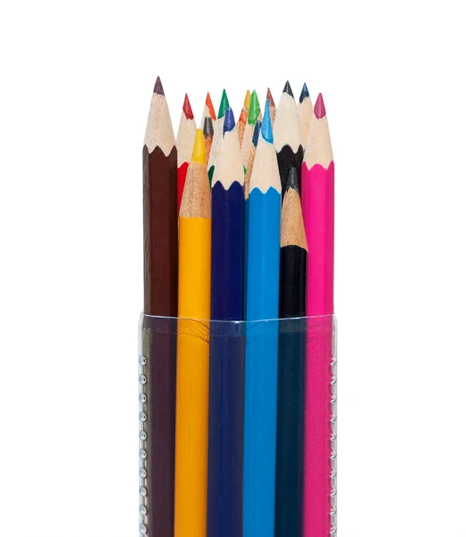 Crayons de couleur en tube — Photo