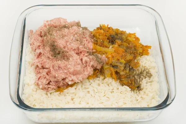 Stuffing for cabbage leaves — Stock Photo, Image