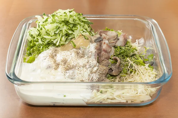 Composants de salade de légumes — Photo