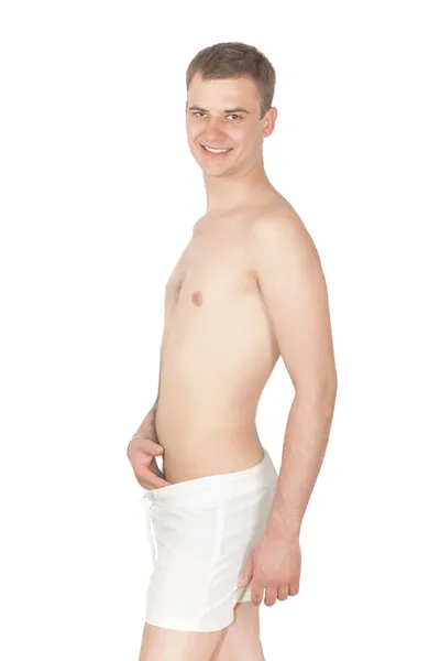 A young man in shorts — Stock Photo, Image