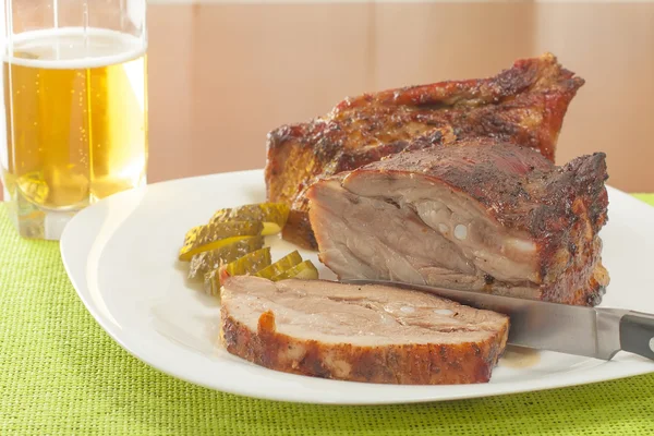 Roasted pork Belly on the grill — Stock Photo, Image