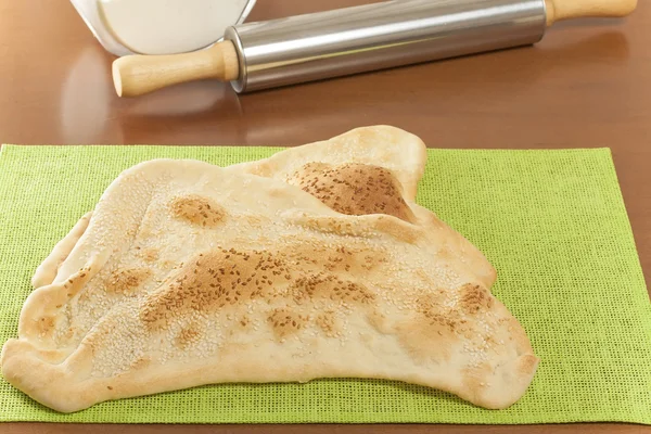 Eastern flatbread sesame — Stock Photo, Image