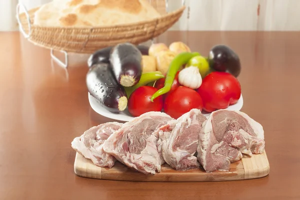 Rohes Lammfleisch — Stockfoto