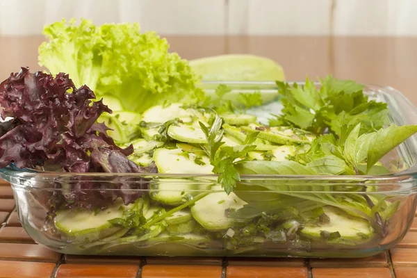 Salad of courgettes — Stock Photo, Image