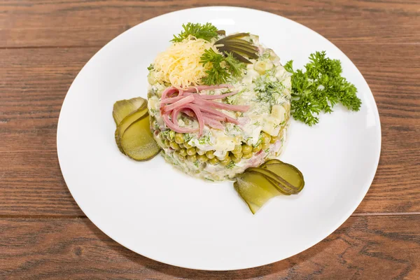 Ensalada rusa con mayonesa — Foto de Stock