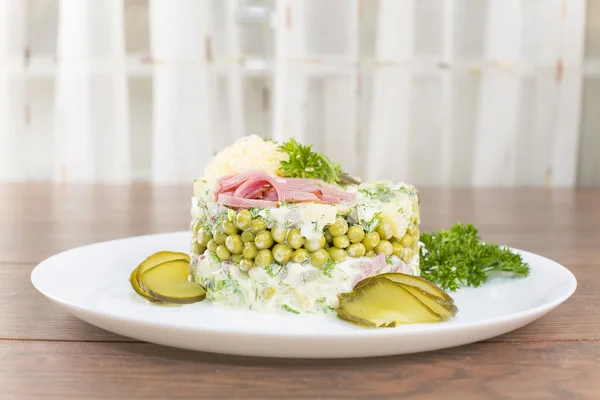 Ensalada rusa con mayonesa — Foto de Stock