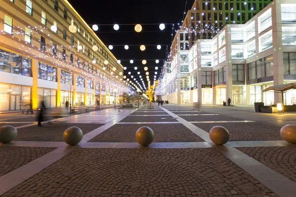 Geschäftszentrum der Stadt bei Nacht — Stockfoto