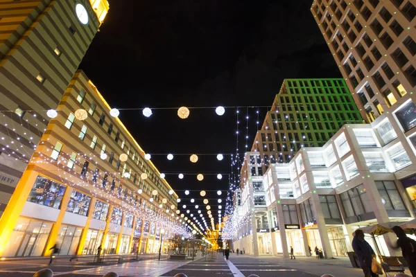 Business center of the city at night — Stock Photo, Image