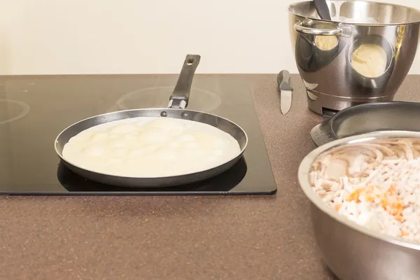 Frying of pancakes — Stock Photo, Image