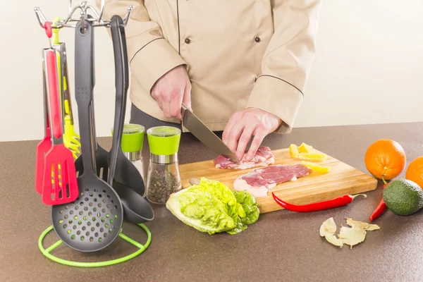 Cocinar los cortes de pechuga de pato — Foto de Stock