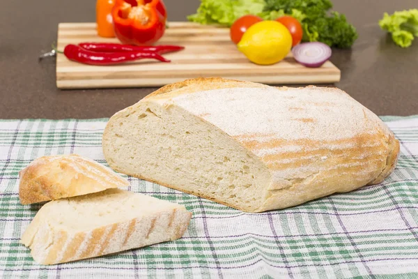 Witte tarwe brood — Stockfoto