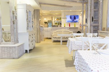 küçük bir restoran iç