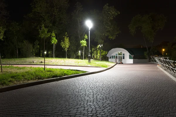 Hoek nacht Park Rechtenvrije Stockfoto's