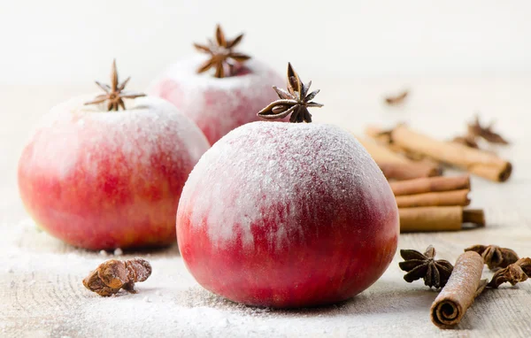 Kerstmis appels en specerijen — Stockfoto