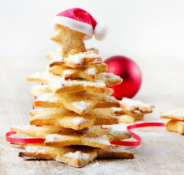 Süslü kurabiye - yılbaşı ağacı — Stok fotoğraf