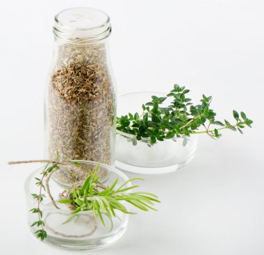 Bahçe otlar - kekik ve biberiye