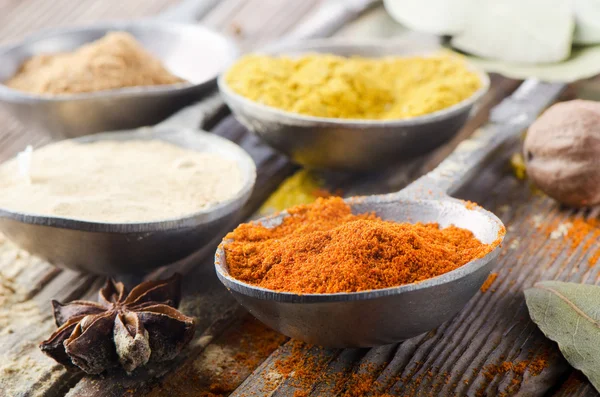 Assortment of powder spices — Stock Photo, Image