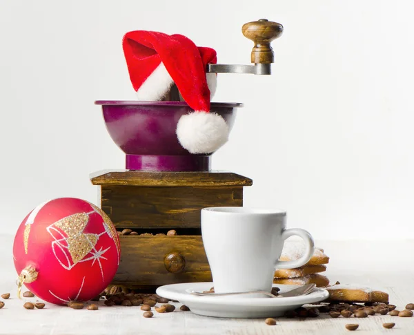 Christmas coffee grinder — Stock Photo, Image