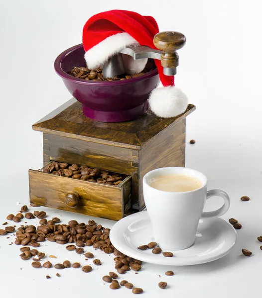 Christmas coffee grinder — Stock Photo, Image