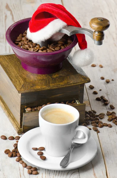Vánoční káva mlýnek — Stock fotografie
