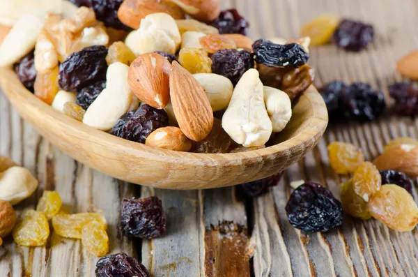 Dried fruits and nuts — Stock Photo, Image