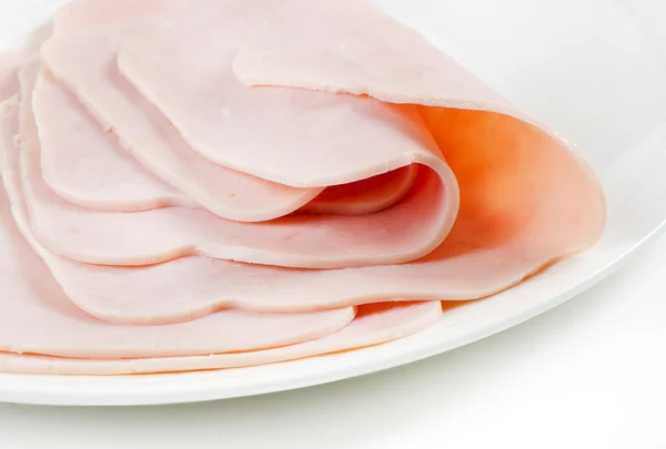 Plakjes ham — Stockfoto