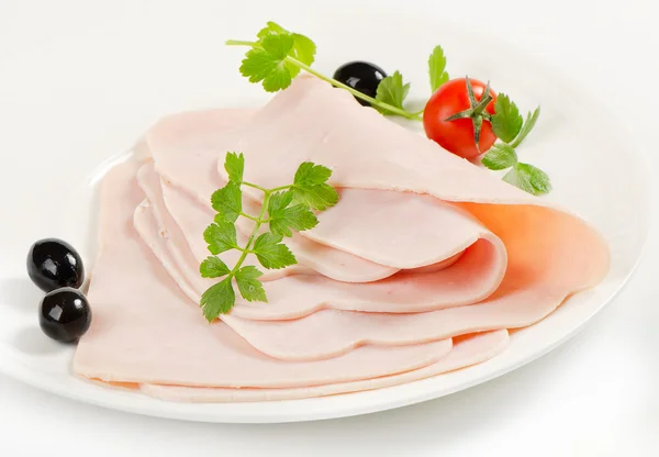 Slices of ham — Stock Photo, Image