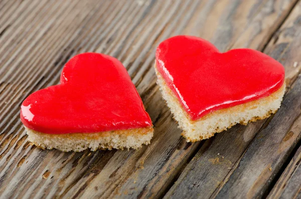 Deux gâteaux de Saint-Valentin — Photo