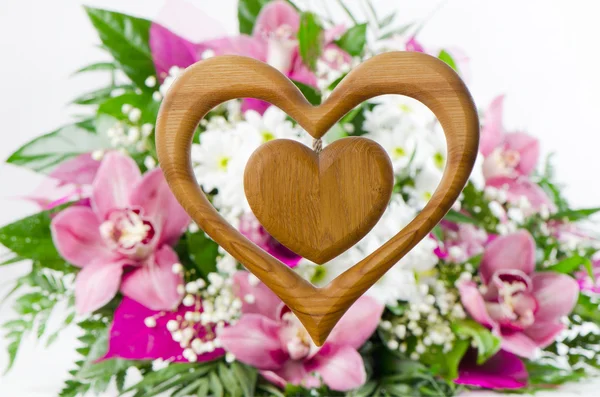 Wooden heart — Stock Photo, Image