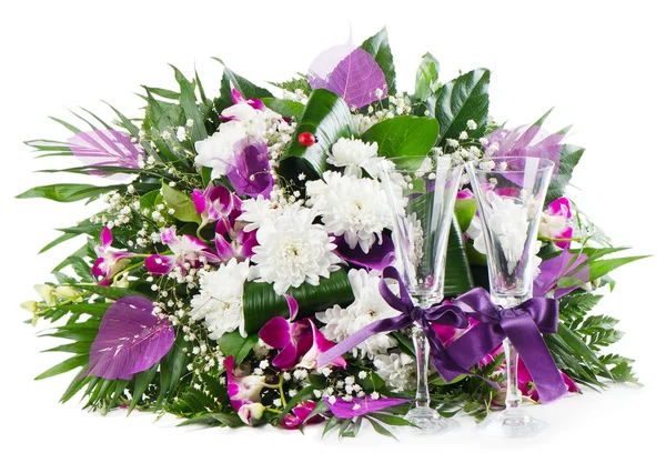 Schöner Strauß frischer Blumen — Stockfoto