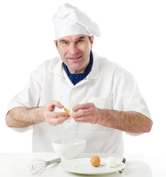 Chef isolated on white — Stock Photo, Image