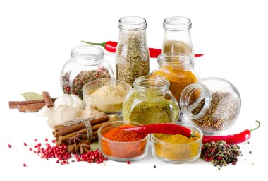 renkli baharat şişe