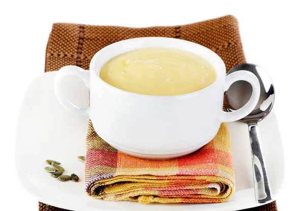 Creamy pumpkin soup — Stock Photo, Image