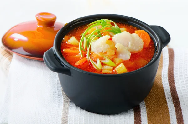 Fish Soup with vegetables — Stock Photo, Image