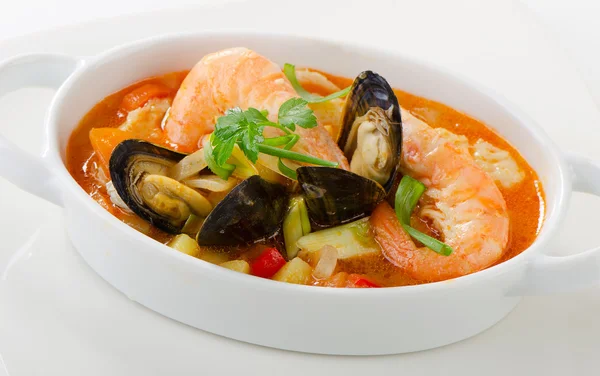 新鲜的海鲜汤 — 图库照片