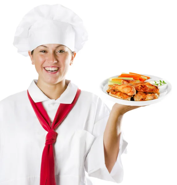 Chef wanita muda — Stok Foto