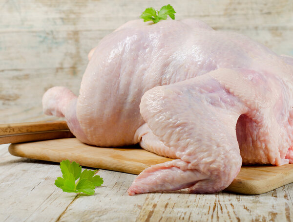 Whole raw chicken