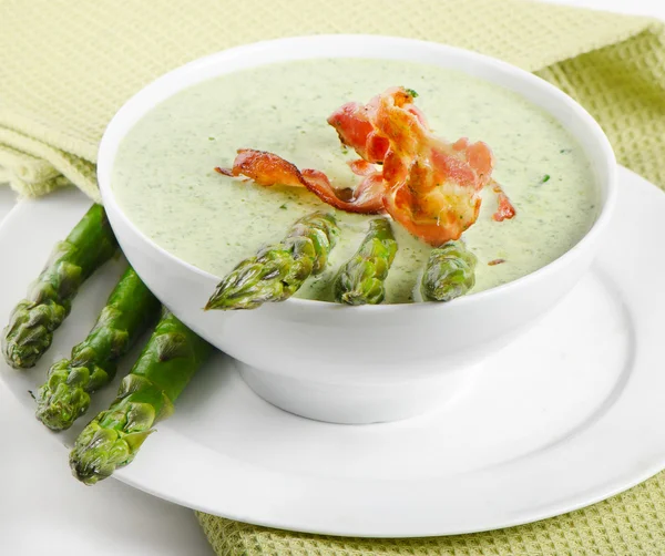 Creamy soup with asparagus — Stock Photo, Image