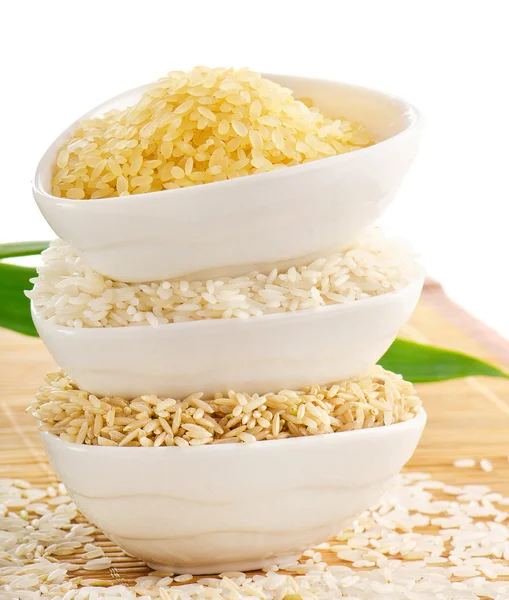 Рис изолирован на белом — стоковое фото