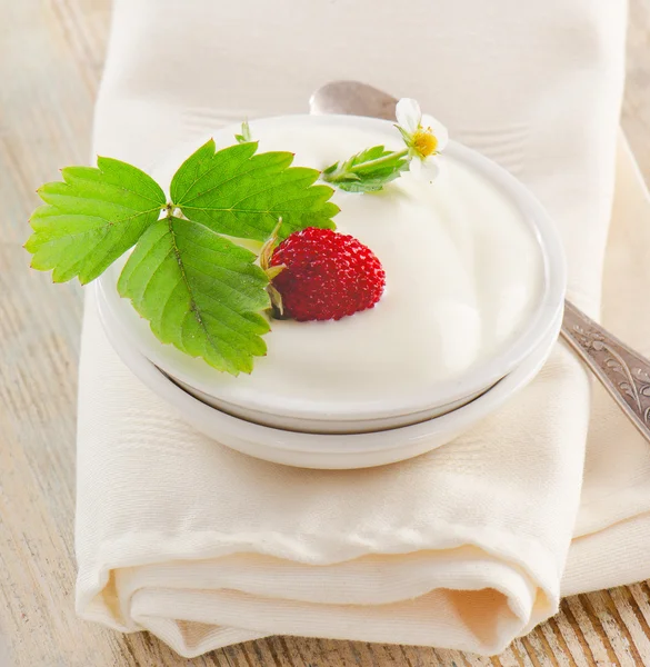 Yogurt with berries — Stock Photo, Image