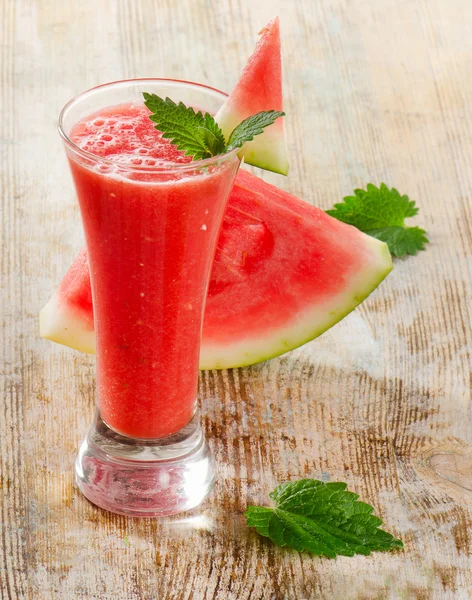 Glas vattenmelon smoothie — Stockfoto