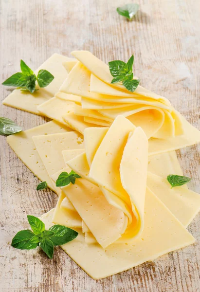 Fatias de queijo — Fotografia de Stock