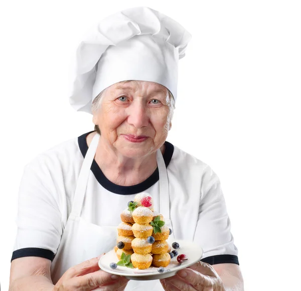 Senior vrouw cook — Stockfoto