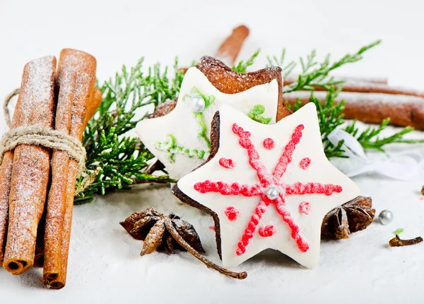 Domácí vánoční cukroví a koření — Stock fotografie