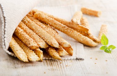 Bread sticks with sesame clipart